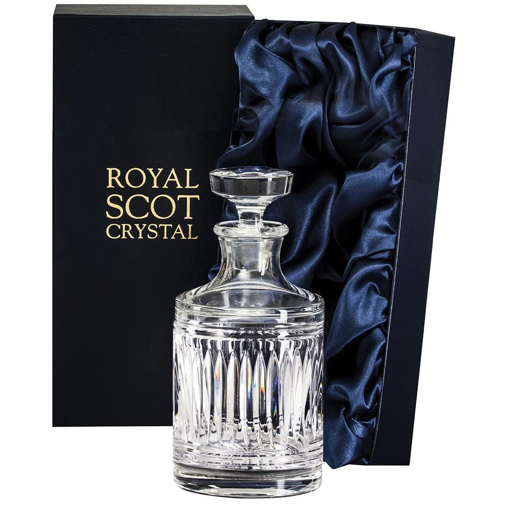 Royal Scot Crystal Art Deco Single Malt Round Spirit Decanter 2 Royal Scot Crystal Art Deco Single Malt Round Spirit Decanter - Image 2