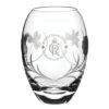 Royal Scot Crystal Coronation Barrel Vase