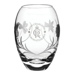 Royal Scot Crystal Coronation Barrel Vase
