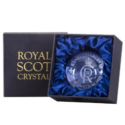 Royal Scot Crystal Coronation Paperweight