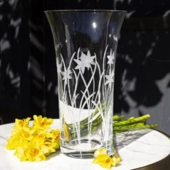 Royal Scot Crystal Daffodils Large Flared Vase 10.5" -Tableware Discount Store Royal Scot Crystal Daffodils Large Flared Vase 10 5 2