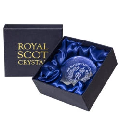 Royal Scot Crystal King's Birthday Domed Paperweight -Tableware Discount Store Royal Scot Crystal Kings Birthday Domed Paperweight 3