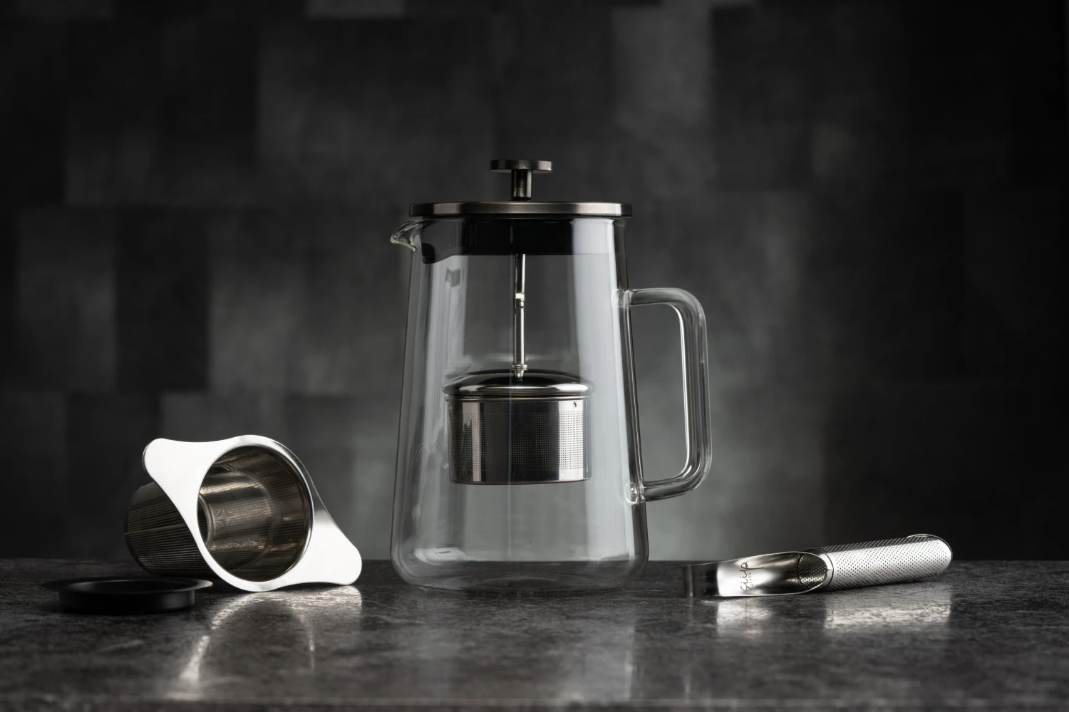 Siip Infuso 900ml Glass Infuser Teapot Gunmetal 3 Siip Infuso 900ml Glass Infuser Teapot Gunmetal - Image 3