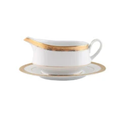 Noritake Signature Gold Gravy Boat With Tray