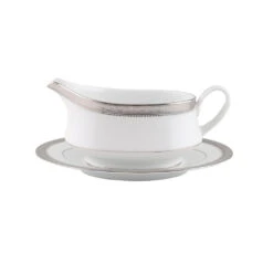 Noritake Signature Platinum Gravy Boat With Tray