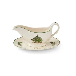 Spode Christmas Tree Sauce Boat & Stand
