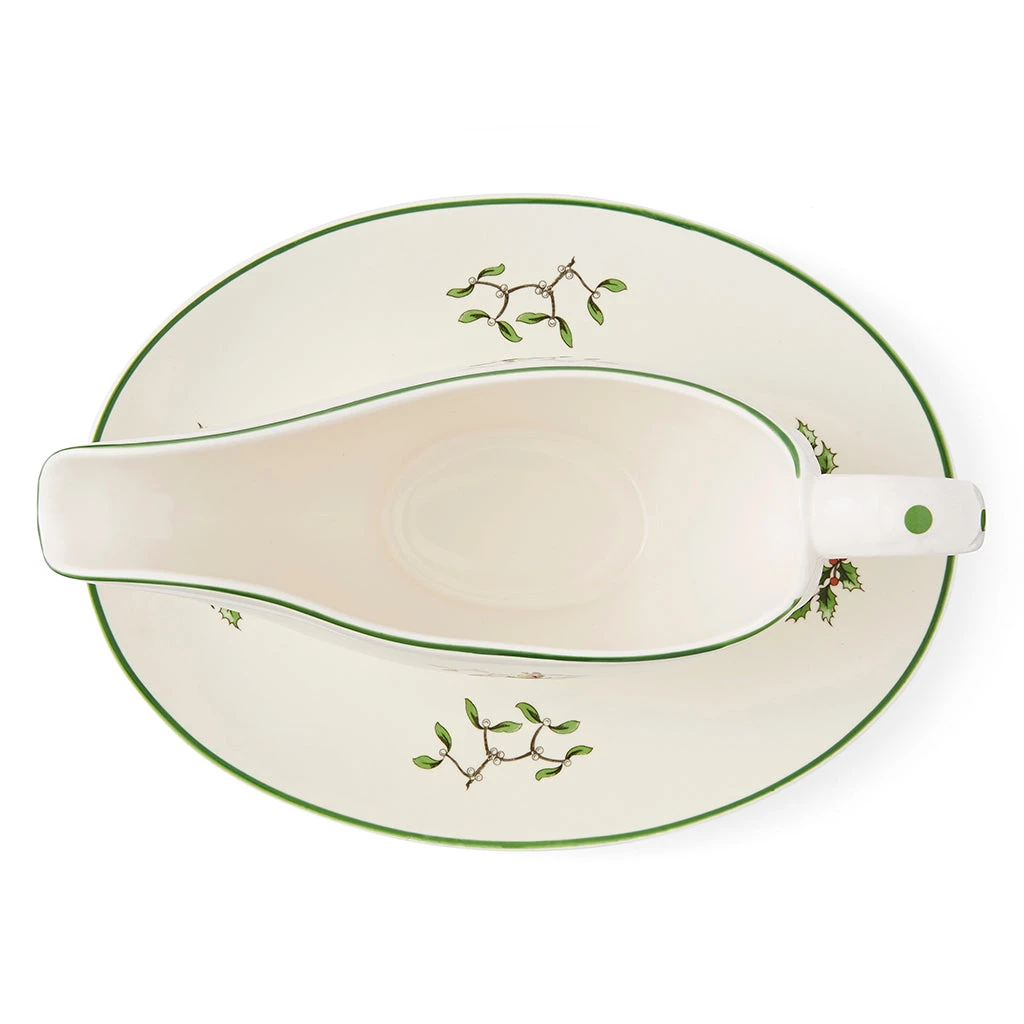 Spode Christmas Tree Sauce Boat & Stand 3 Spode Christmas Tree Sauce Boat & Stand - Image 3