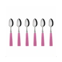 Sabre Icon Fuschia Tea Spoon Set Of 6