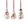 Villeroy & Boch Snowman Christmas Ornament Set