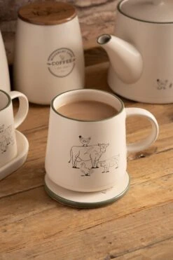 Woodbury Lane Mug & Coaster Set Animals -Tableware Discount Store WLANIMALMUGCST