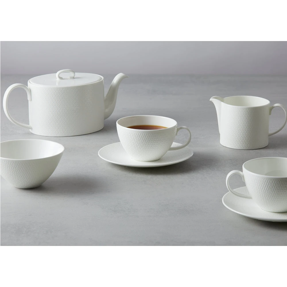 Wedgwood Gio White Teaware Set Of 7 6 Wedgwood Gio White Teaware Set Of 7 - Image 6