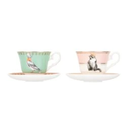 Yvonne Ellen Best Of British Teacup And Saucer Set Of 2