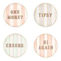 Yvonne Ellen Slogan Coasters Set Of 4