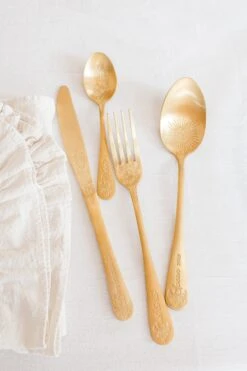 Yvonne Ellen Gold Cutlery Set Of 16 -Tableware Discount Store YECUTLERY16 27
