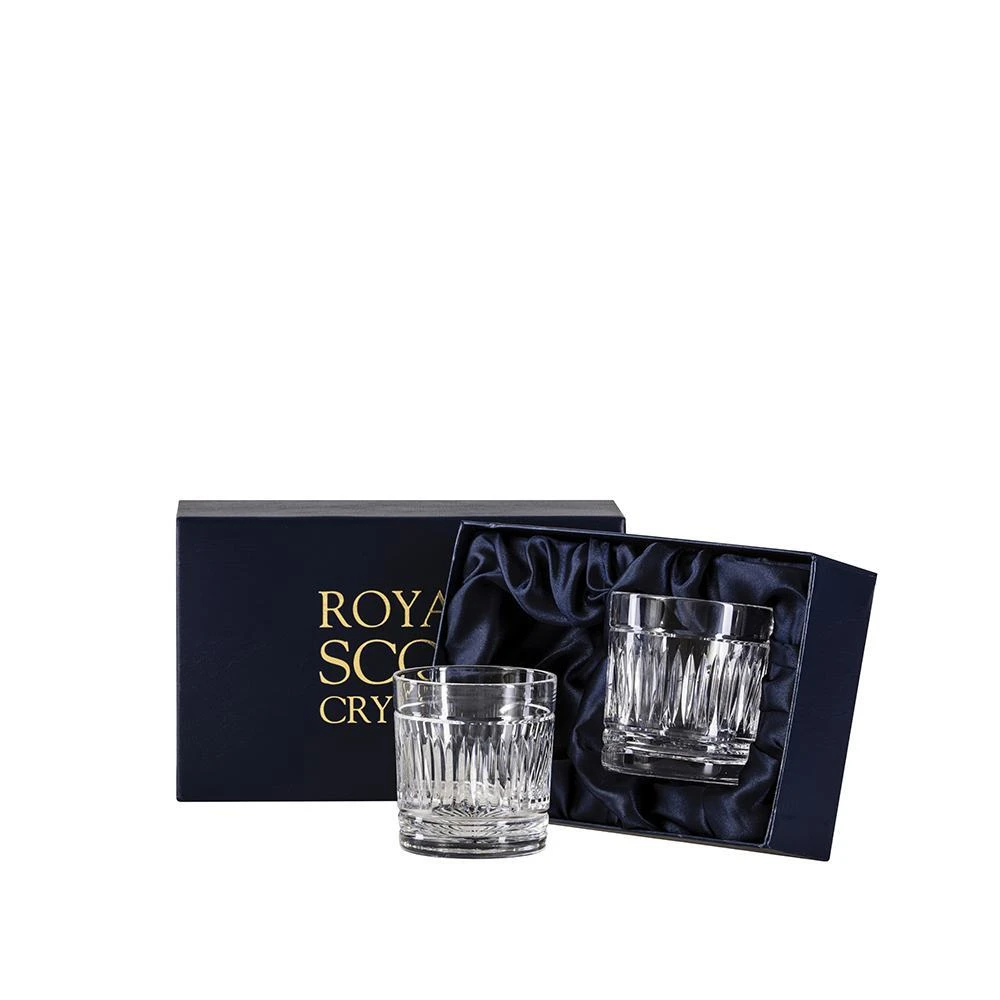 Royal Scot Crystal Art Deco Whisky Tumblers Set Of 2 2 Royal Scot Crystal Art Deco Whisky Tumblers Set Of 2 - Image 2