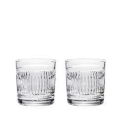 Royal Scot Crystal Art Deco Whisky Tumblers Set Of 2