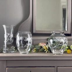 Royal Scot Crystal Bee & Honeysuckle Flared Vase 8" -Tableware Discount Store bee and honeysuckle 1000 1 1 1 1