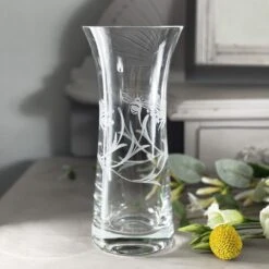 Royal Scot Crystal Bee & Honeysuckle Lily Vase 9" -Tableware Discount Store beelily 03 1000 1