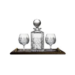 Royal Scot Crystal Edinburgh Brandy Tray Set