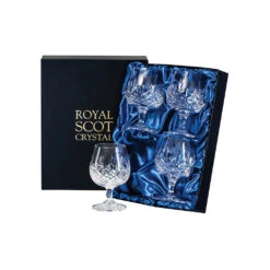 Royal Scot Crystal London Brandy Glass Set Of 4