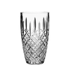 Royal Scot Crystal London Large Barrel Vase 9"